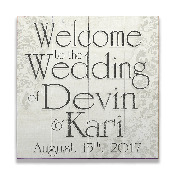 Welcome to the Wedding - Shabby Elegance Wood Sign - Welcome to the Wedding - Shabby Elegance Wood Sign