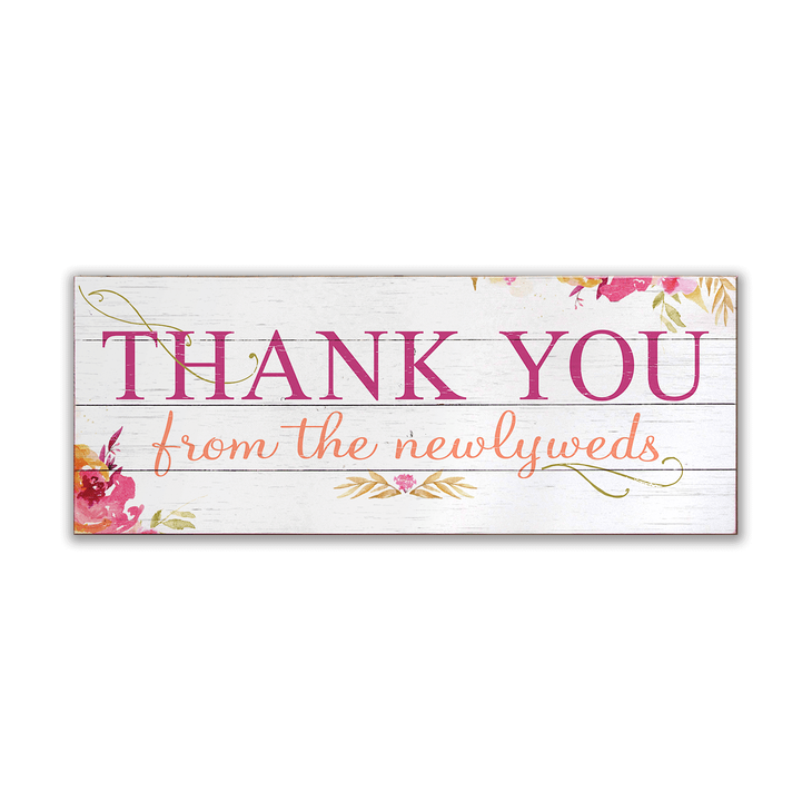 Thank You - Watercolor Garden Wood Sign - Thank You - Watercolor Garden Wood Sign